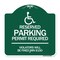 Signmission Connecticut Reserved Parking Permit Required Violators Fined Min $150 Alum, 18" x 18", GW-1818-24658 A-DES-GW-1818-24658 - alternate 1